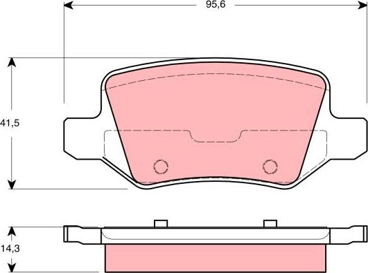 TRW GDB1433 - Kit de plaquettes de frein, frein à disque cwaw.fr