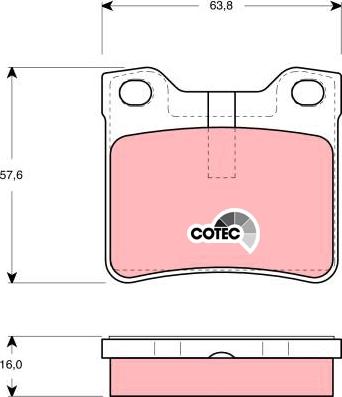 TRW GDB1432 - Kit de plaquettes de frein, frein à disque cwaw.fr