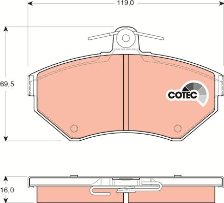 TRW GDB1437 - Kit de plaquettes de frein, frein à disque cwaw.fr