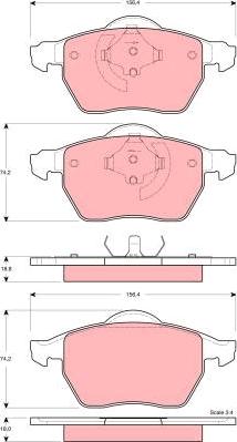 TRW GDB1429 - Kit de plaquettes de frein, frein à disque cwaw.fr