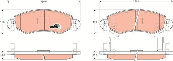 TRW GDB1420 - Kit de plaquettes de frein, frein à disque cwaw.fr