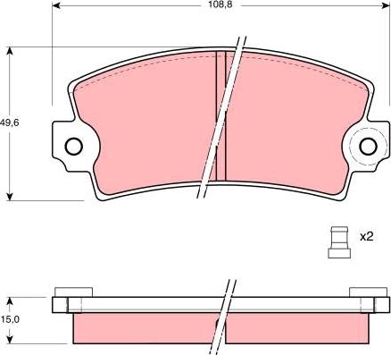 TRW GDB147 - Kit de plaquettes de frein, frein à disque cwaw.fr