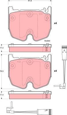 TRW GDB1599 - Kit de plaquettes de frein, frein à disque cwaw.fr