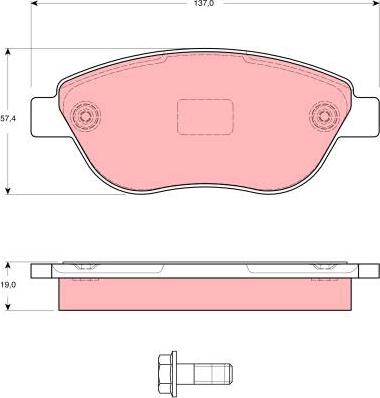 TRW GDB1591 - Kit de plaquettes de frein, frein à disque cwaw.fr