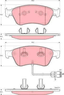 TRW GDB1598 - Kit de plaquettes de frein, frein à disque cwaw.fr