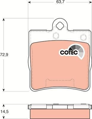 TRW GDB1545 - Kit de plaquettes de frein, frein à disque cwaw.fr