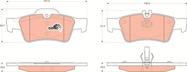 TRW GDB1546 - Kit de plaquettes de frein, frein à disque cwaw.fr