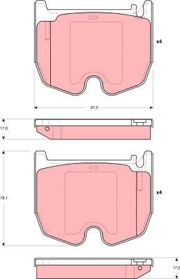 TRW GDB1541 - Kit de plaquettes de frein, frein à disque cwaw.fr