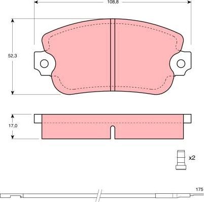 TRW GDB154 - Kit de plaquettes de frein, frein à disque cwaw.fr