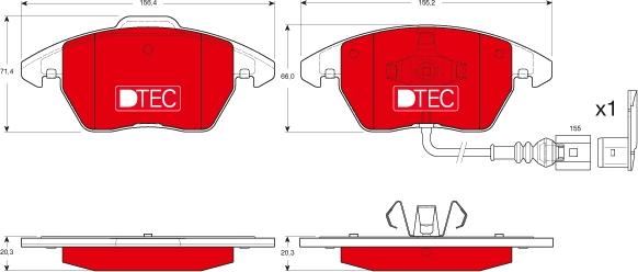 TRW GDB1550DTE - Kit de plaquettes de frein, frein à disque cwaw.fr