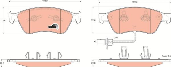 TRW GDB1553 - Kit de plaquettes de frein, frein à disque cwaw.fr