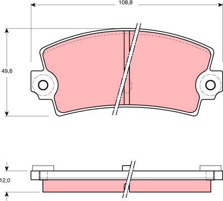 TRW GDB155 - Kit de plaquettes de frein, frein à disque cwaw.fr