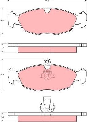 TRW GDB1569 - Kit de plaquettes de frein, frein à disque cwaw.fr