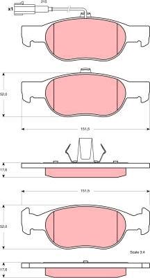 TRW GDB1564 - Kit de plaquettes de frein, frein à disque cwaw.fr