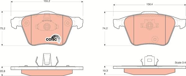 TRW GDB1565 - Kit de plaquettes de frein, frein à disque cwaw.fr