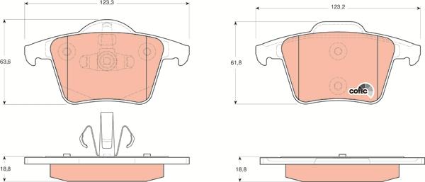 TRW GDB1566 - Kit de plaquettes de frein, frein à disque cwaw.fr