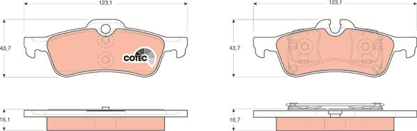 TRW GDB1561 - Kit de plaquettes de frein, frein à disque cwaw.fr