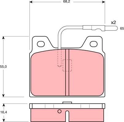 TRW GDB156 - Kit de plaquettes de frein, frein à disque cwaw.fr