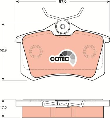 TRW GDB1504 - Kit de plaquettes de frein, frein à disque cwaw.fr