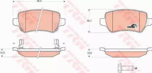 BOSCH F 026 000 030 - Kit de plaquettes de frein, frein à disque cwaw.fr