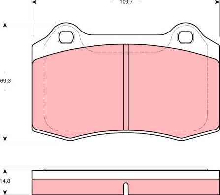 TRW GDB1513 - Kit de plaquettes de frein, frein à disque cwaw.fr