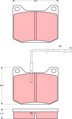 TRW GDB151 - Kit de plaquettes de frein, frein à disque cwaw.fr