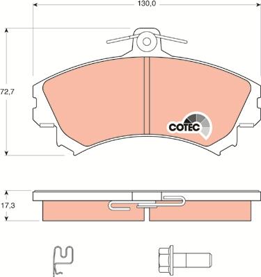 TRW GDB1584 - Kit de plaquettes de frein, frein à disque cwaw.fr