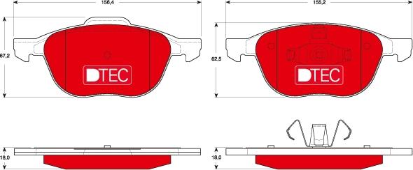 TRW GDB1583DTE - Kit de plaquettes de frein, frein à disque cwaw.fr