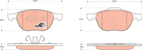 TRW GDB1583 - Kit de plaquettes de frein, frein à disque cwaw.fr