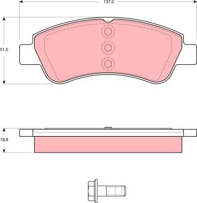 TRW GDB1582 - Kit de plaquettes de frein, frein à disque cwaw.fr