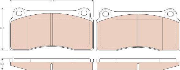 TRW GDB1536 - Kit de plaquettes de frein, frein à disque cwaw.fr