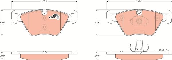 TRW GDB1531 - Kit de plaquettes de frein, frein à disque cwaw.fr