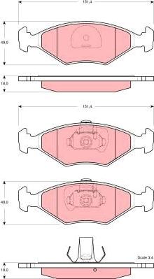 TRW GDB1533 - Kit de plaquettes de frein, frein à disque cwaw.fr