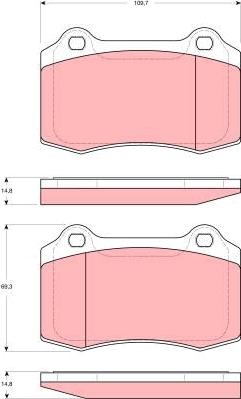 TRW GDB1537 - Kit de plaquettes de frein, frein à disque cwaw.fr