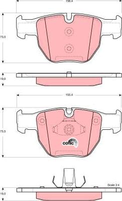 TRW GDB1526 - Kit de plaquettes de frein, frein à disque cwaw.fr