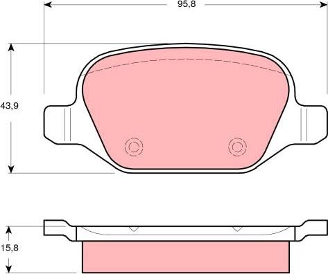 TRW GDB1520 - Kit de plaquettes de frein, frein à disque cwaw.fr