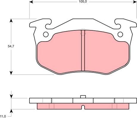 TRW GDB1522 - Kit de plaquettes de frein, frein à disque cwaw.fr