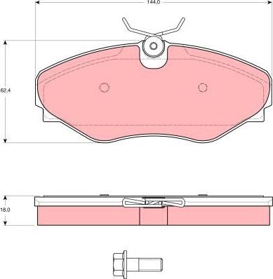 TRW GDB1574 - Kit de plaquettes de frein, frein à disque cwaw.fr