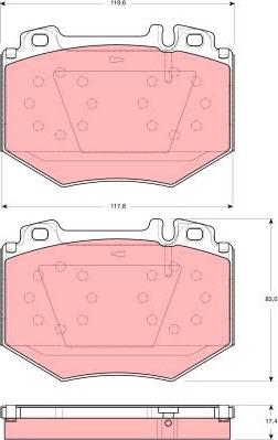 TRW GDB1575 - Kit de plaquettes de frein, frein à disque cwaw.fr