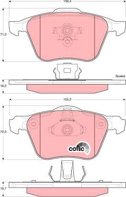 TRW GDB1576 - Kit de plaquettes de frein, frein à disque cwaw.fr