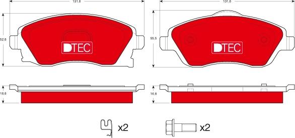 TRW GDB1570DTE - Kit de plaquettes de frein, frein à disque cwaw.fr