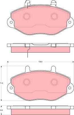 TRW GDB1573 - Kit de plaquettes de frein, frein à disque cwaw.fr