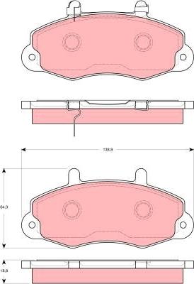 TRW GDB1572 - Kit de plaquettes de frein, frein à disque cwaw.fr