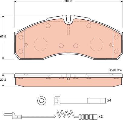 TRW GDB1694 - Kit de plaquettes de frein, frein à disque cwaw.fr