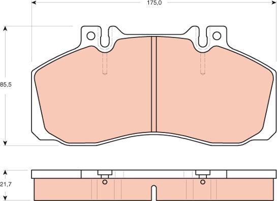 TRW GDB1695 - Kit de plaquettes de frein, frein à disque cwaw.fr