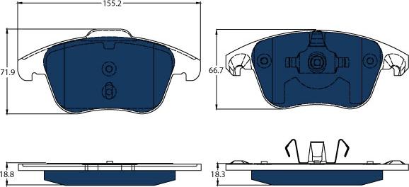 TRW GDB1691BTE - Kit de plaquettes de frein, frein à disque cwaw.fr