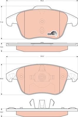 TRW GDB1691 - Kit de plaquettes de frein, frein à disque cwaw.fr