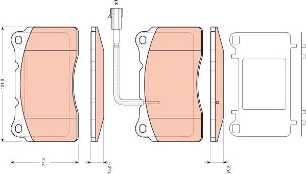 TRW GDB1645 - Kit de plaquettes de frein, frein à disque cwaw.fr