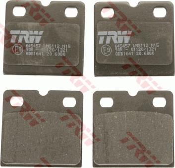 TRW GDB1641 - Kit de plaquettes de frein, disque de frein de stationnement cwaw.fr