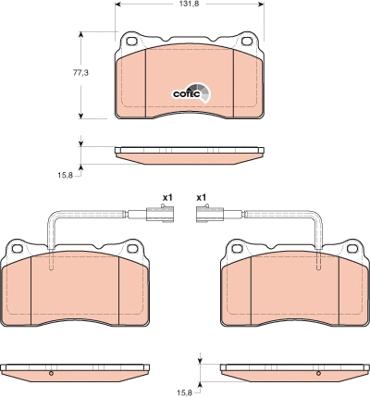 TRW GDB1648 - Kit de plaquettes de frein, frein à disque cwaw.fr